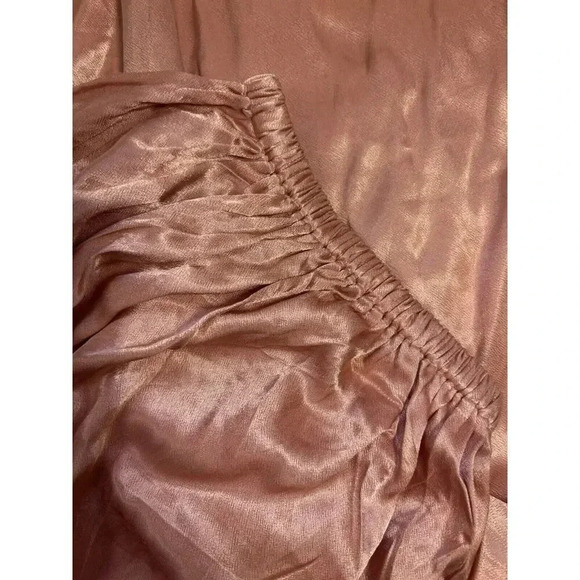 Anthropologie XL Tall Pink Satin Harem Pants - Picture 4 of 4